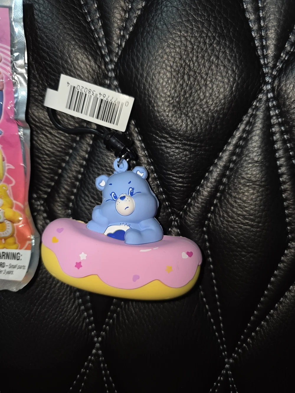 Care Bears Blue Bear on Pink Donut Bag Clip